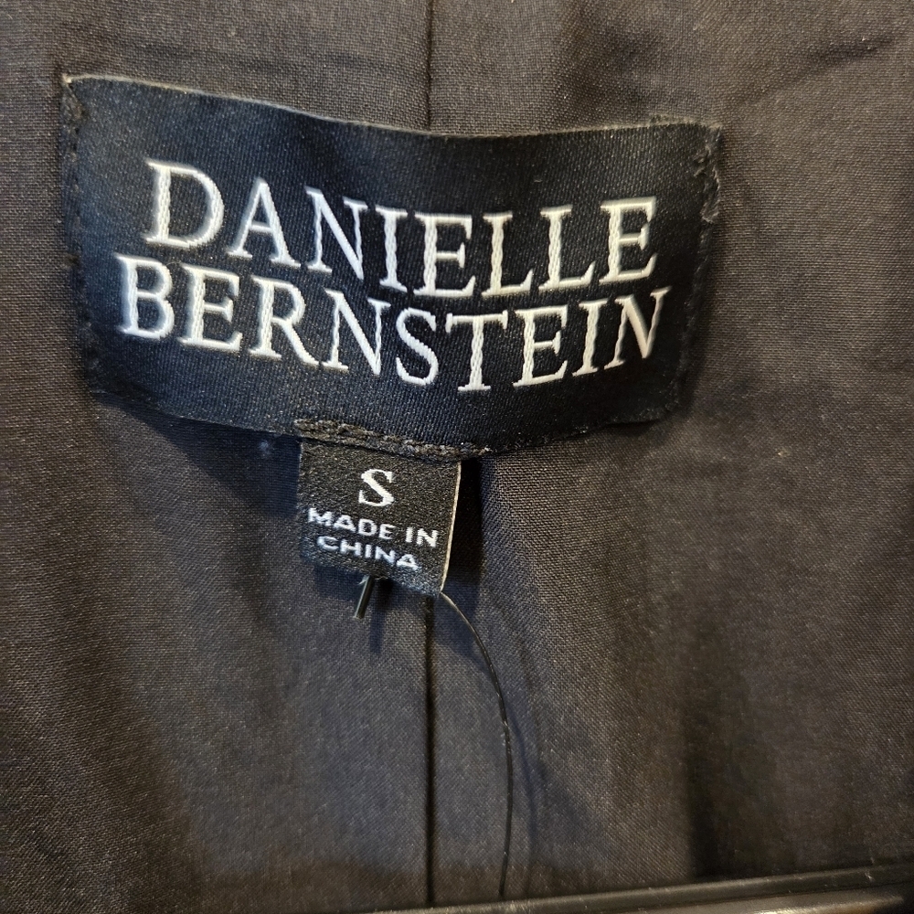 NWT Danielle Bernstein x Macy's Studded Sleeve Black Tuxedo Blazer Jacket Small - Picture 3 of 16